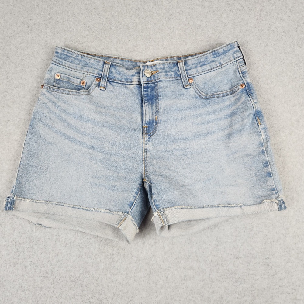 Denizen from Levi's Denim Shorts Womens 8 Blue Light Wash Mid-Rise Cuffed